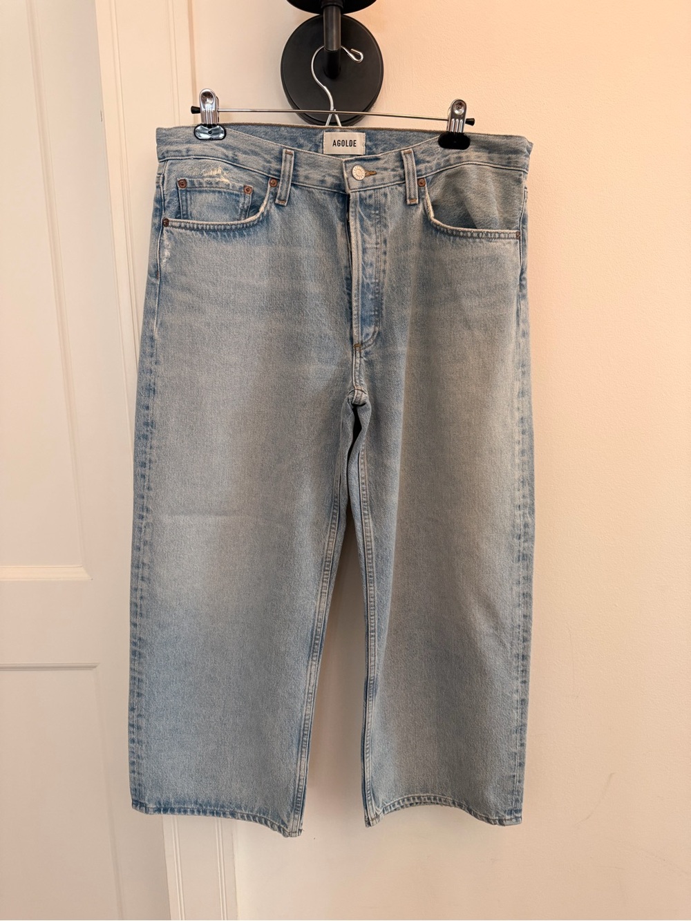 Agolde Light Blue Relaxed Straight-Leg Jeans